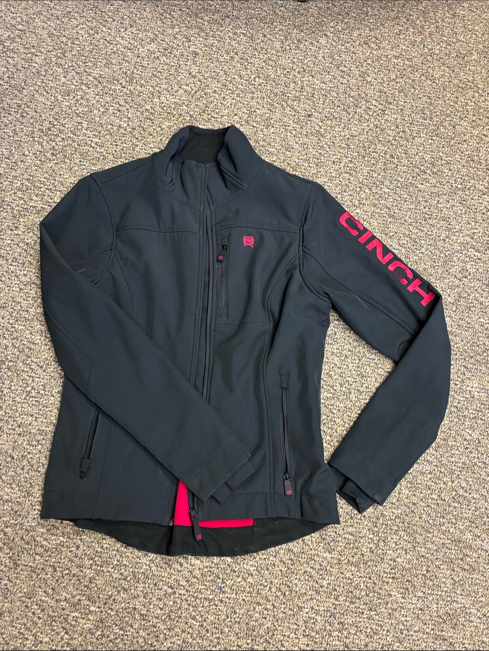 Cinch women’s Black Utility Jacket with Red Accents